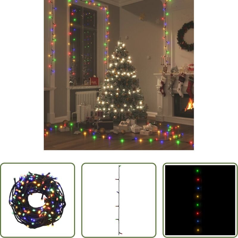 Weihnachtsbeleuchtung - LED-Lichterkette mit 600 LEDs Mehrfarbig 60 m PVC