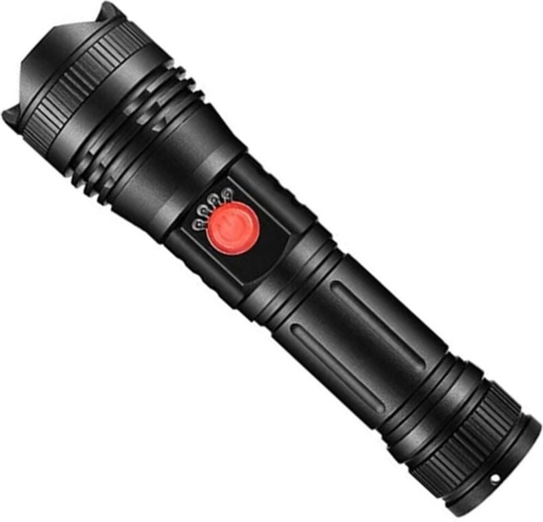 Trade Shop Traesio - Trade Shop - professionelle leistungsstarke led-taschenlampe 3500LMN bis zu 500MT usb wiederaufladb...