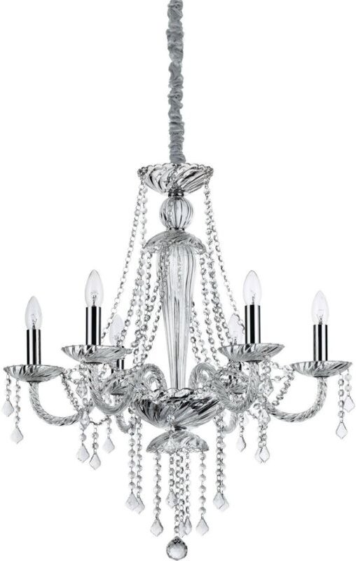 Amadeus - 6 Licht Pendelleuchte Trasparent, E14 - Ideal Lux