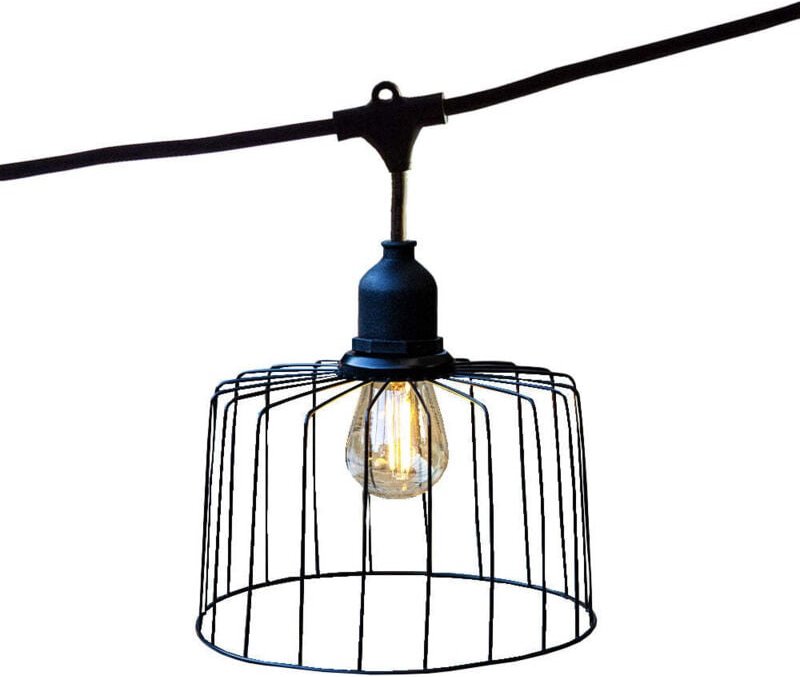 Lumisky - Lichterkette Metall Hut nema 6m 10xe27