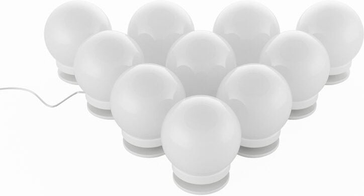 Schminktischbeleuchtung , Weiß, 400 cm Vicco