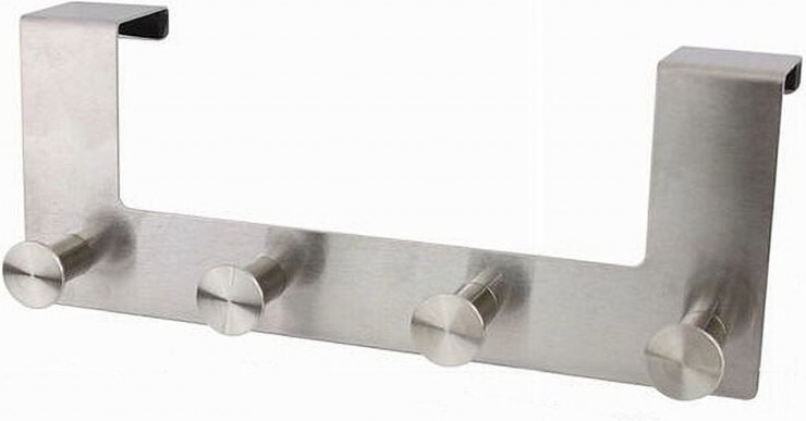 Trade Shop Traesio - Trade Shop - warnierung mit 4 ganci 27X11.5CM silver für asciugaman vestitäten 87785 -