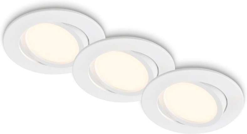 3er Set LED Einbaustrahler LED Einbauleuchten Spots Warmweiß Schwenkbar Flur