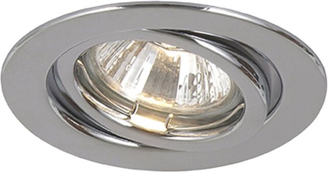 Deckenspot Einbaulampe Einbaustrahler Deckenleuchte Lampe Wohnzimmerlampe, Metall Chrom rund, GU10 Fassung, Durchmesser ...