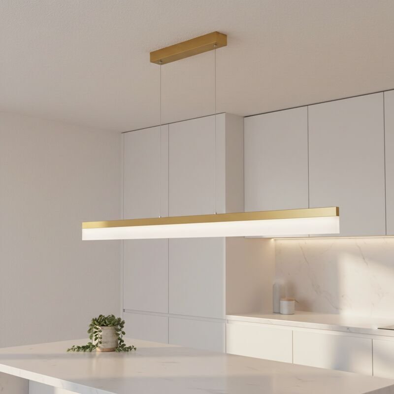 Hängeleuchte Toolight App1694-Cp 120cm Brushed Gold