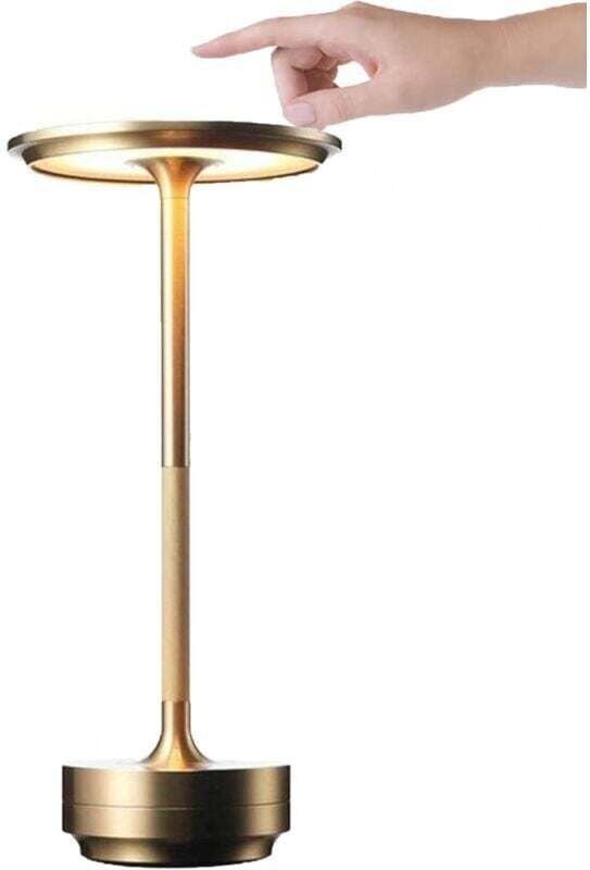Lampe de Table LED Rechargeable Sans Fil Étanche Contrôle Tactile Forme I pour Restaurant Bar