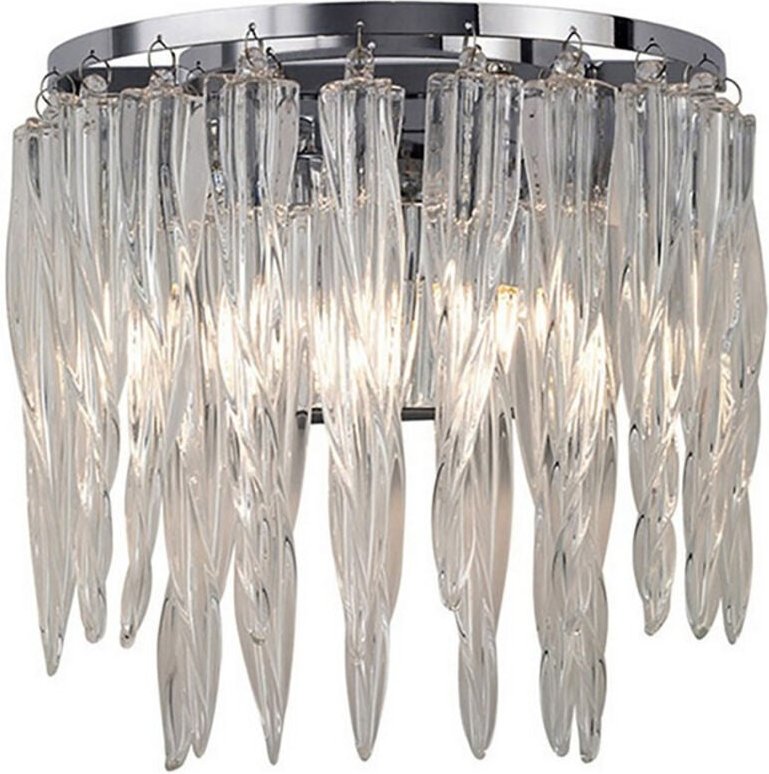 Inspired Tropez Wandleuchte 2-flammig G9, poliertes Chrom/Glas