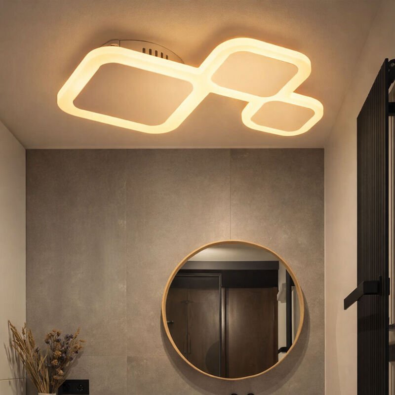 Wofi - led Design Decken Leuchte Wohn Ess Zimmer Beleuchtung Chrom Strahler Leuchte dimmbar 9630.03.01.6000