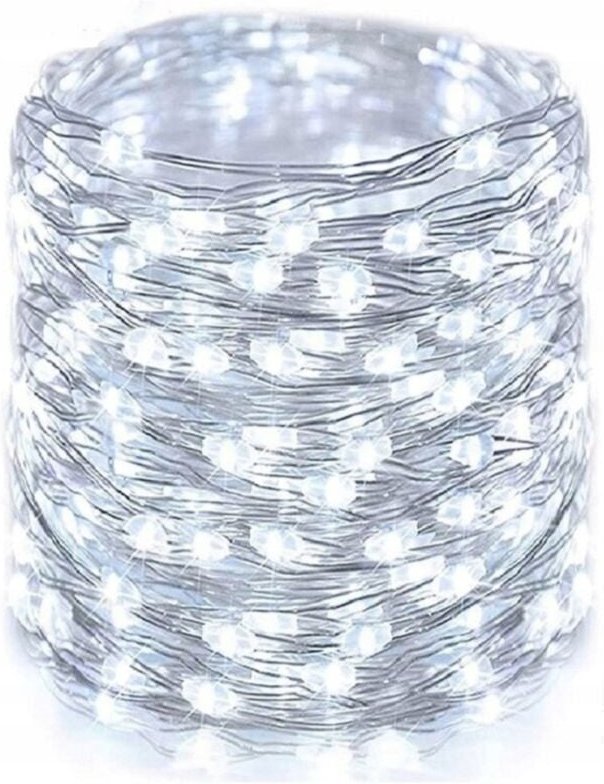 WEIHNACHTSBAUMBELEUCHTUNG 2 m AM DRAHT 20 LED KALTWEISS Weihnachtsdekoration