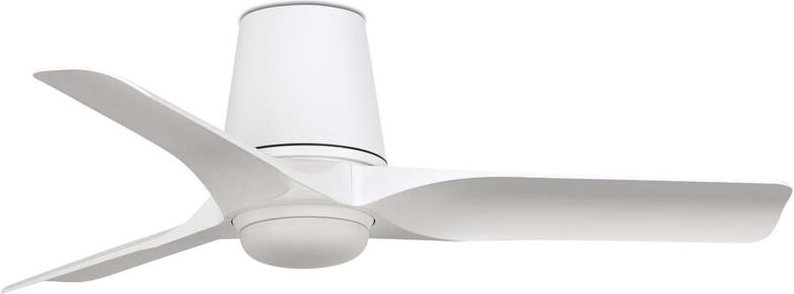 Faro Hey Tube Kleiner Deckenventilator mit 3 Flügeln, mattweiß, mit Licht 2700 – 4000 – 6000 K, Tuya Smart System