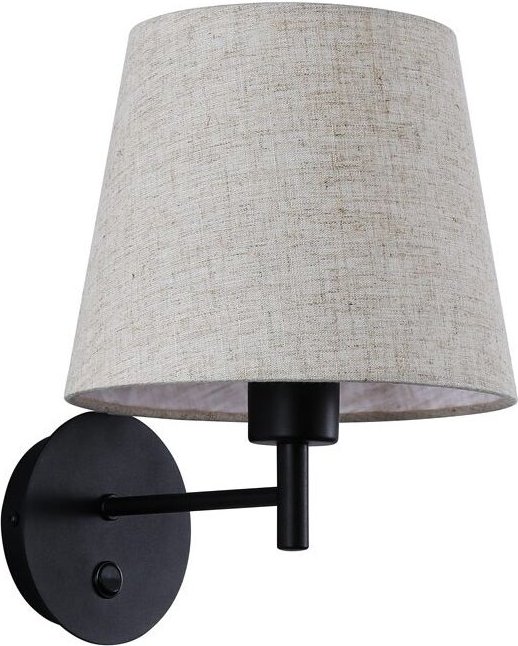 Wandleuchte in Textilschirm Classic "Riga" mit Schalter - E27