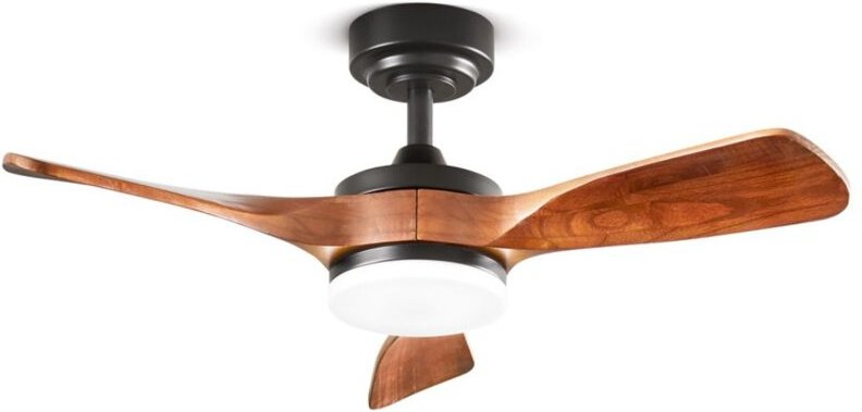 Sirio-Lüfter aus schwarz lackiertem Metall, 18 w led 7186 n ct, Gleichstrommotor