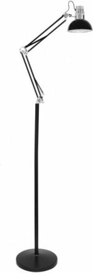 Schwenkfußleuchte schwarz/chrom de 1xe27 schwarz/chrom 180x28x28 cm