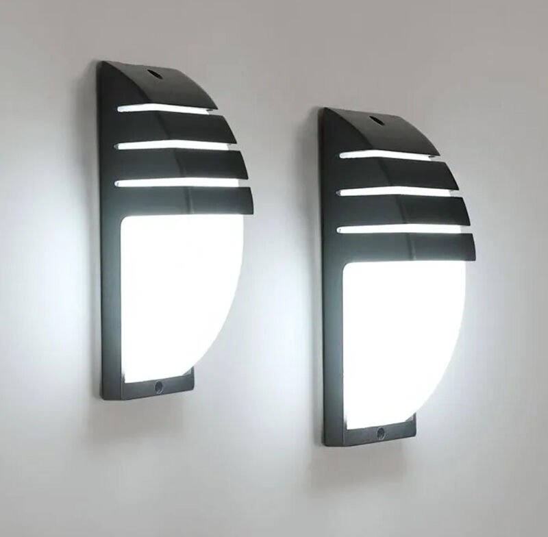 2 Stück 12W Außenwandleuchte, LED-Außen-/Innenwandleuchte IP65 wasserdicht, Innenwandleuchte (kaltweiß)