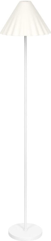 Weiße Dekor Pulp Metall- und Pappmaché-Stehleuchte, E27, dimmbar, 1505 mm Höhe, Lampenschirm aus recyceltem Material, na...