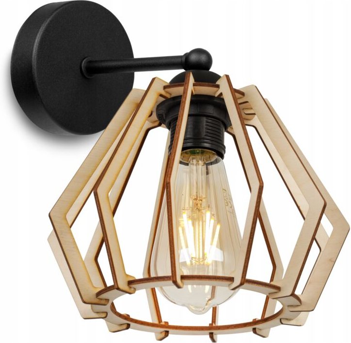 Moderne Einzigartige Holz-Led-Wandlampe