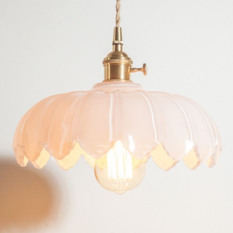 Modern E27 Pendelleuchte Glas Metall Hängelampe Weiß Höhenverstellbar Deckenleuchte Esszimmerlampe Ø25CM