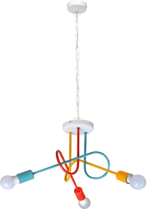 Helam OXFORD Multi Arm Pendelleuchte Weiß, Orange, Rot, Türkis 50cm