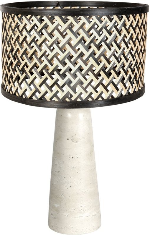 Anne Lighting - tischlampe - Travino - crème natürlich - bambus