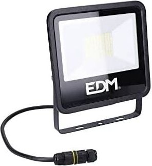 EDM - 50w led flutlicht 4000lm 6400k kaltlicht schwarz serie 19,2x17,5x2,9cm