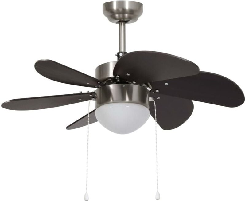 Deckenventilator mit Lampe 76 cm Dunkelbraun - Vidaxl