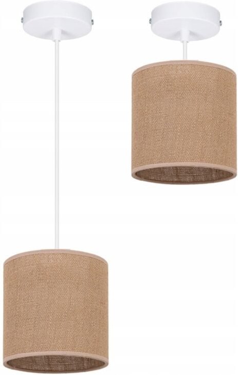 Deckenlampe, Boho-Lampenschirm aus Juterohr