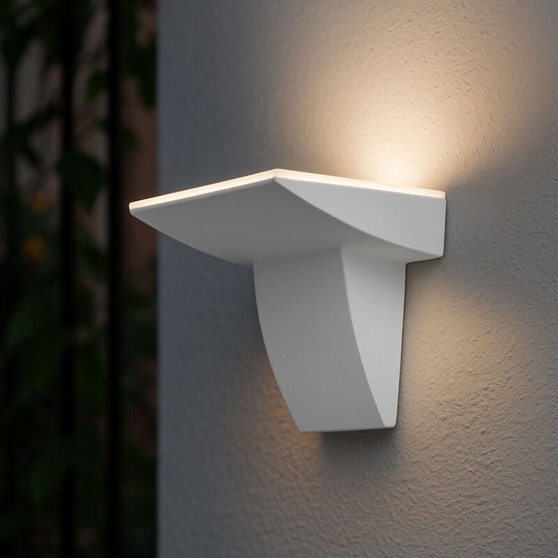 Eglo - Wandleuchte Außenlampe Wandlampe Außenleuchte Hauswand Kellerleuchte, Spritzwasserfest, weiß, 2x led 2,5W 180Lm 3...