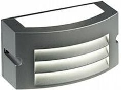 Aluminiumguss-Wandleuchte mit opalem Diffusor - Warmweißes Licht - 10W - 840 Lumen - IP54 - Graphit