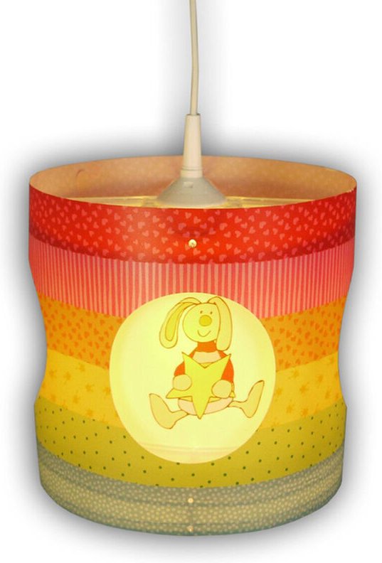 Niermann - Kinder Hängelampe Motiv rabbit Lampenschirm drehend mit led – tolle Lichteffekte