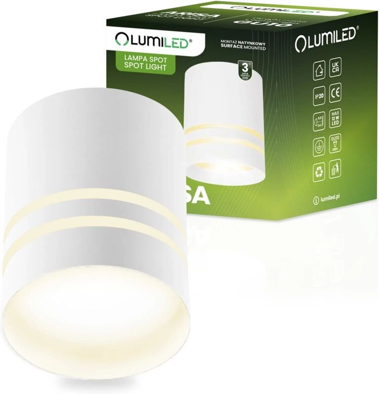 HALOGEN-Aufbaustrahler ARISA GU10 Rund Weiß 80mm