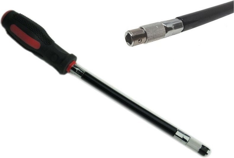 Trade Shop Traesio - Trade Shop - 300 mm flexibler schraubendreher mit schnellfutter -