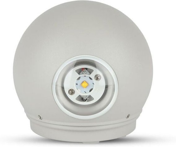 V-TAC 4W Sphärische LED-Wandleuchte Doppelstrahl Licht Grau Naturweiß IP65