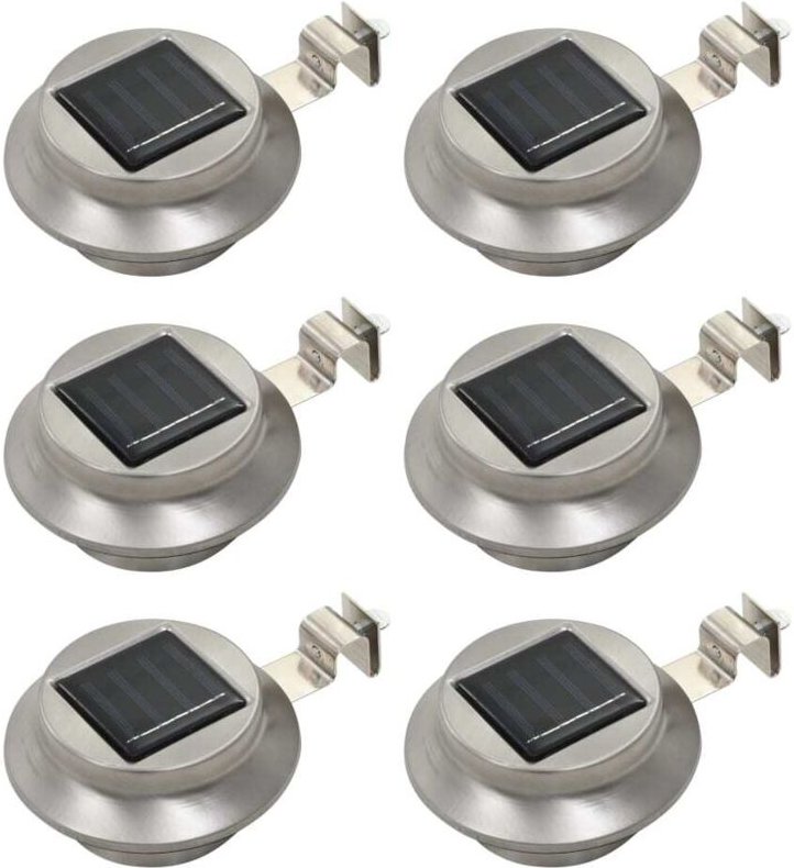 Outdoor Solarleuchten 6 Stück led Rund 12 cm Weiß Vidaxl