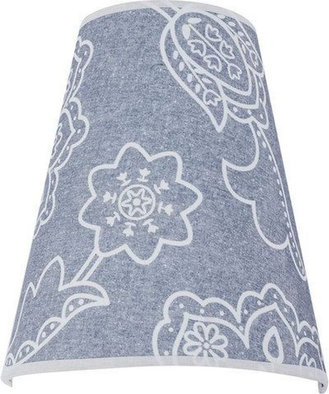 Wandlampe Grau Weiß E14 Stoff Modern Wandleuchte