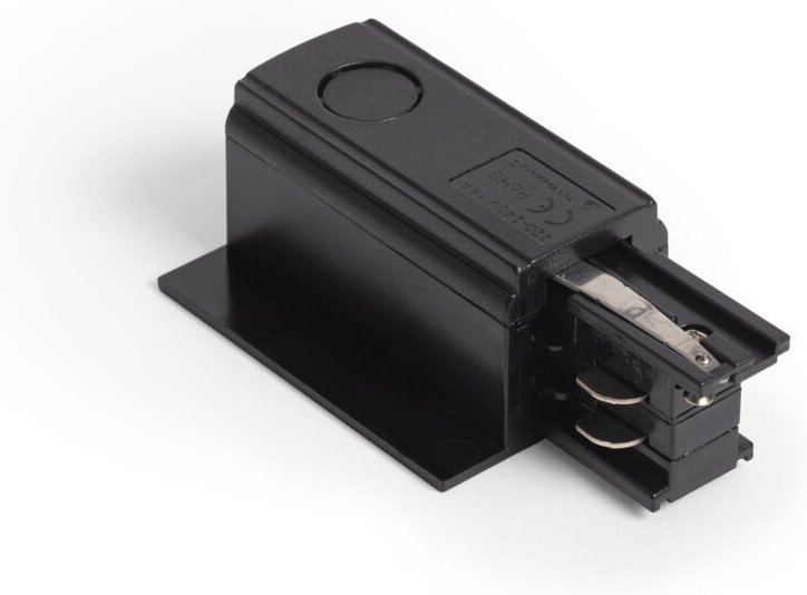 Thumbnail - Ledkia - Verbinder 'Left Side' Stromeinspeisung für 3-Phasenstromschiene Unterputz/ Einbau Aluminium Schwarz