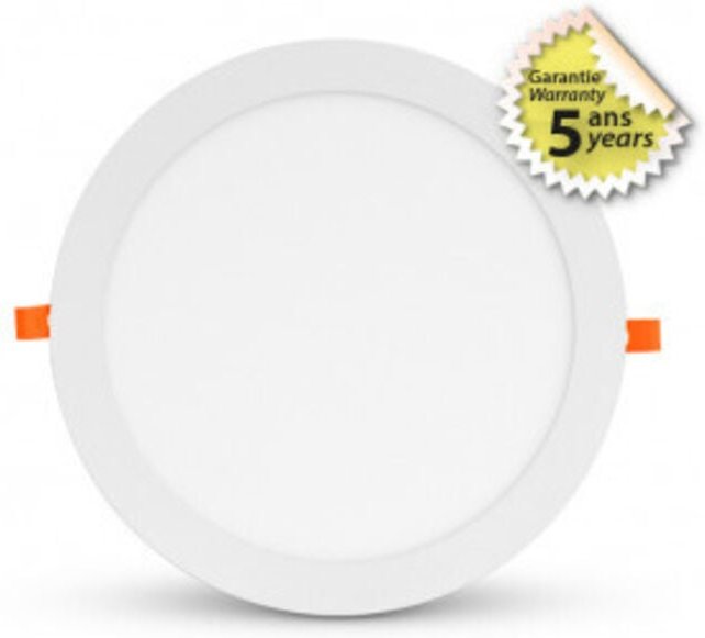 Runder Aluminium-Deckenleuchte zum Einbauen SLIMY II ø 300mm - 4000K Neutralweiß - 24W