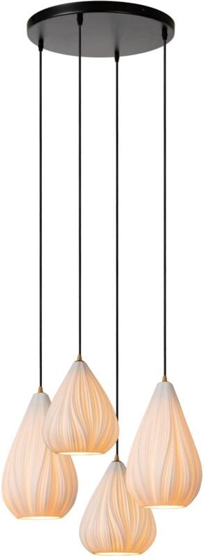 Cinzia - Pendelleuchten - ø 55,5 cm - 4xE27 - Weiß - Lucide