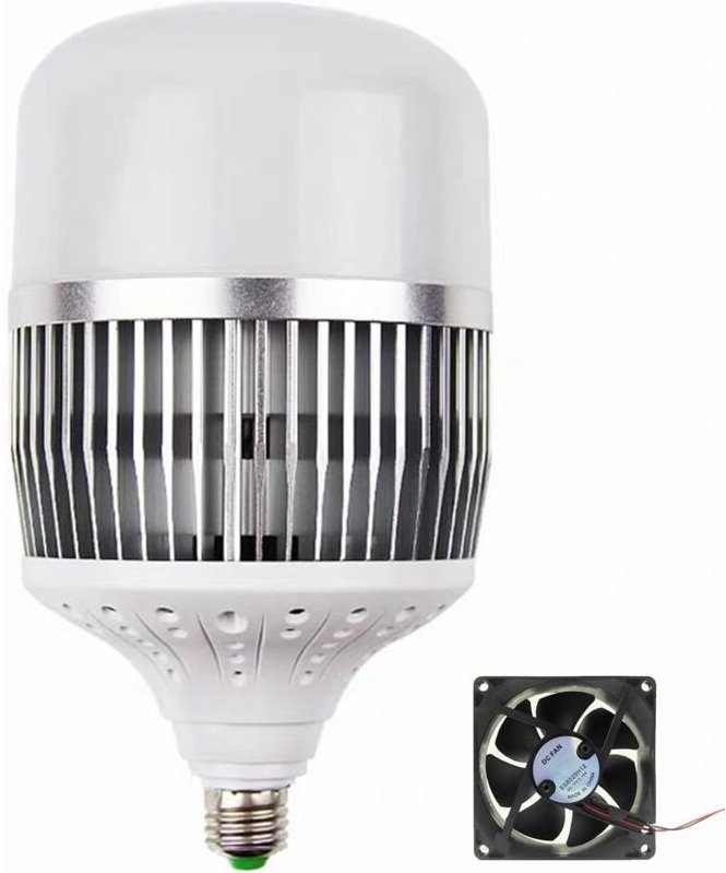 Hochleistungs-LED-Lampe E27 / E40 Werkstattlampe, energiesparende Aluminiumlampe, weißes Licht, 200 W, 6500 K, flimmerfr...
