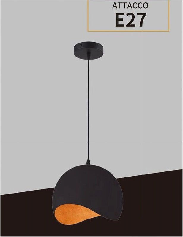 Trade Shop - AUSGABEN DES PENDENT FORMA DI GUSCIO D'UOVO LUCE E27 B93 - Schwarz