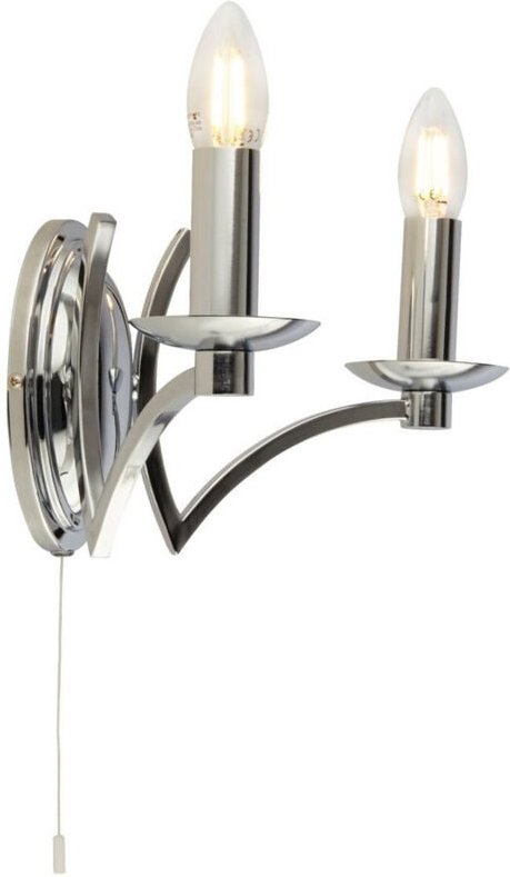 Suchscheinwerfer Ascot 2 Light Wandleuchte Chrom