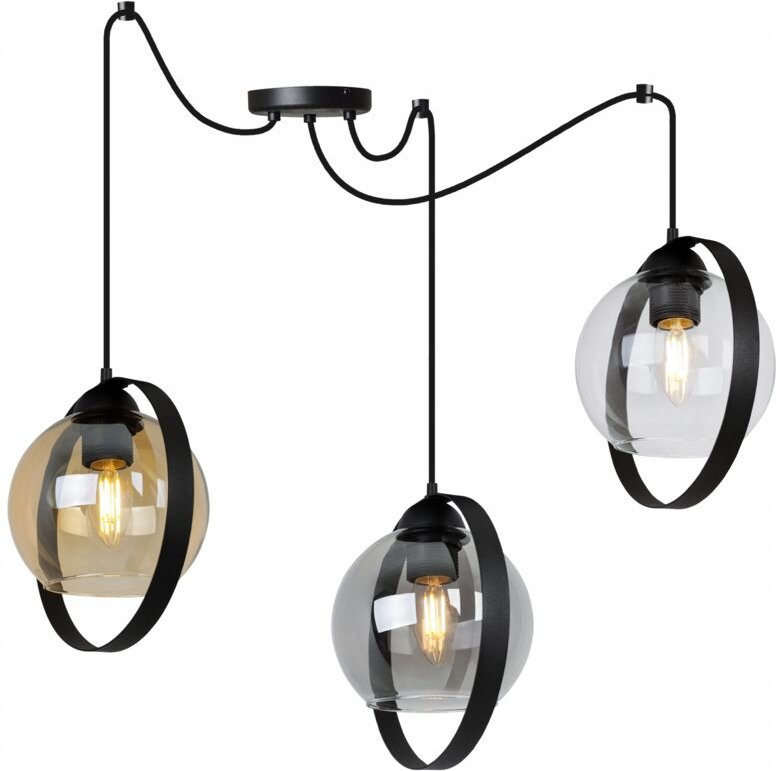 Moderne Hängelampe Glasringe Mix