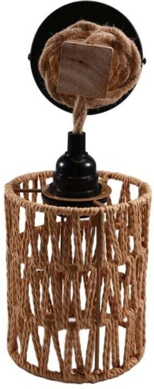 Wandleuchten aus Rattan, einfache Montage, Lampen im Bohème-Stil für Schlafzimmer, Wohnzimmer, Kinderzimmer, Flur (Leuch...