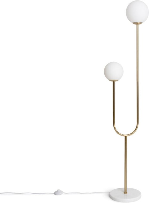 Efectoled - Stehlampe aus Metall und Glas Moonlight Brass 2 Strahler Gold