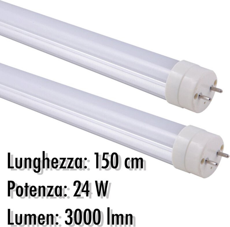 Thumbnail - Trade Shop Traesio - Trade Shop - tubo neon led T8 24 w att 3000 lmn mit opaca coperture from 150 cm bianca light -