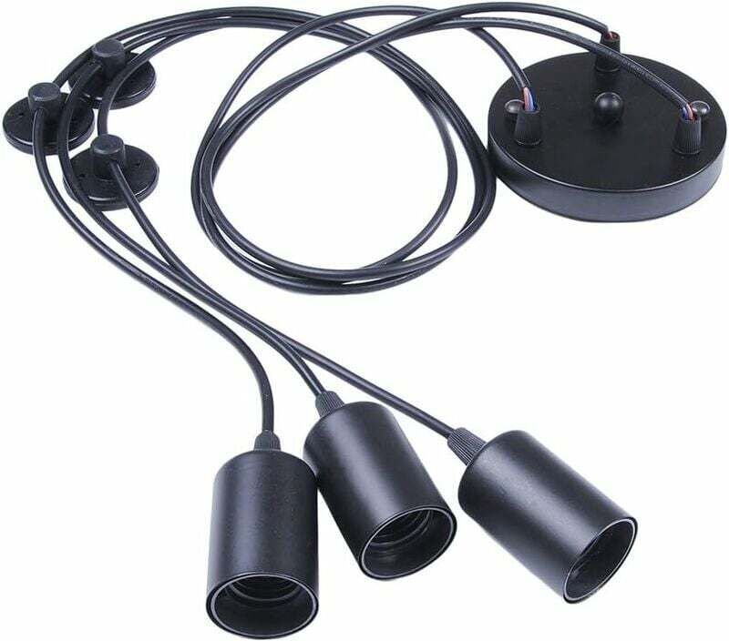 Edison-Pendelleuchte, 2 Meter, verstellbare Deckenleuchte, Spinnenlicht, Metalldrahtkäfig, Pendelleuchte, moderne indust...