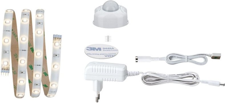 Paulmann - Night Comfort 70955 LED-Streifen-Komplettset mit Bewegungsmelder mit Stecker 12 v 1 m Warm