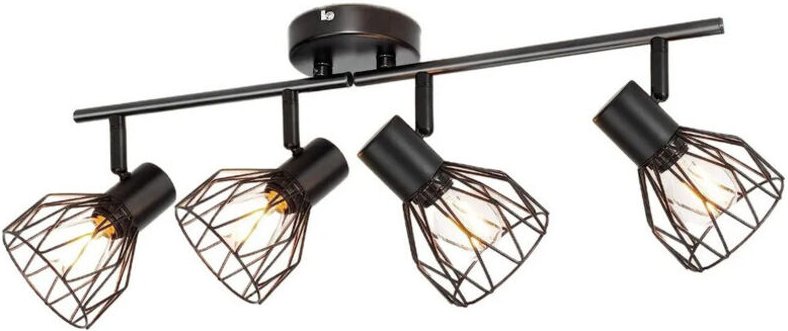 Moderne Joyinled 4-flammige Deckenleuchte, schwarz, E14-Fassung, LED-Beleuchtung für Küche, Esszimmer, Flur, Schlafzimme...