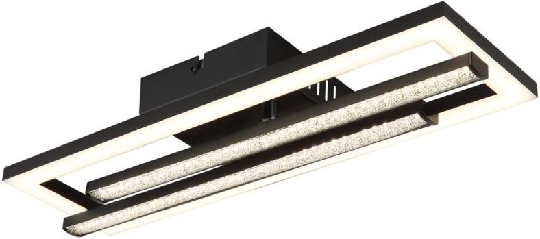 Thumbnail - Globo Lighting - Deckenlampe Designleuchte Deckenleuchte led Kristalle schwenkbar schwarz opal