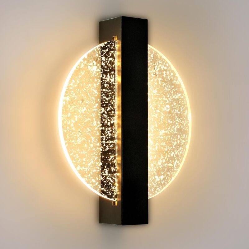 12W LED-Wandleuchte, Moderne Aluminium-Innenwandlampe, Runde Acryl-Innenwandleuchte für Wohnzimmer, Schlafzimmer, Treppe...