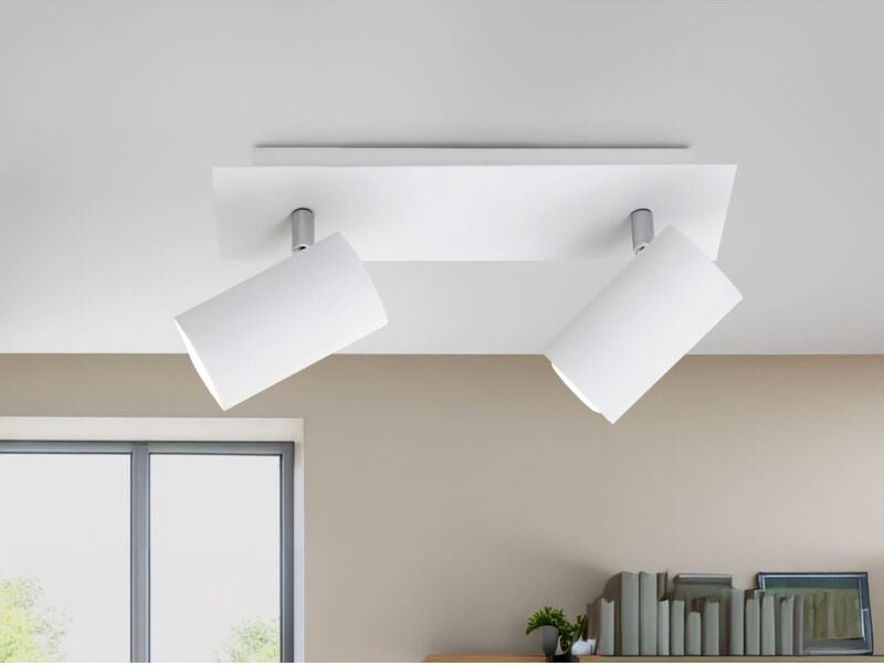 Led Deckenstrahler Weiß 2-flammig, Breite 30cm